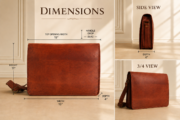 Leather Messenger Bag/Laptop Bag/Briefcase Bag - Image 7