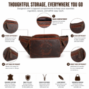 Genuine Leather Fanny Pack - Image 13