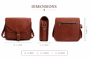 Vintage Leather Crossbody Bag, Purse - Image 6