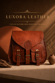 Vintage Leather Crossbody Bag, Purse