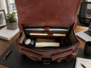 Vintage Leather Crossbody Bag, Purse - Image 6