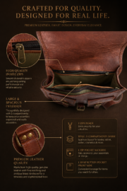 Vintage Leather Crossbody Bag, Purse - Image 8