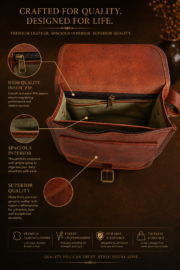 Vintage Leather Crossbody Bag, Purse - Image 5