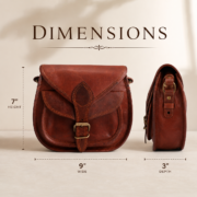Vintage Leather Crossbody Bag, Purse - Image 5