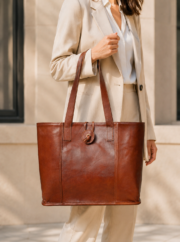 Leather Tote Bag, Shoulder, Handbag, Purse, Work Laptop Bag - Image 5