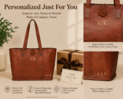 Leather Tote Bag, Shoulder, Handbag, Purse, Work Laptop Bag - Image 9