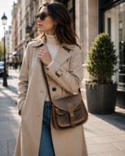 Vintage Leather Crossbody Bag, Purse - Image 5