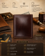 Leather Wallet Bifold - Image 8