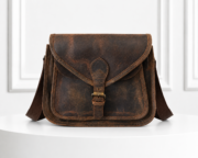 Vintage Leather Crossbody Bag, Purse