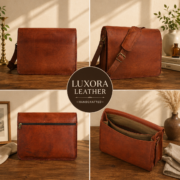 Leather Messenger Bag/Laptop Bag/Briefcase Bag - Image 6