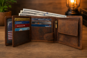 Personalized Men's Hunter Leather Wallet Bifold Custom Engraved Gift for Him - Image 7