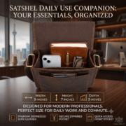 Women's Genuine Leather Crossbody Bag Vintage Shoulder Messenger Purse Brown - Image 6