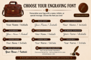 Personalized Leather Laptop, Messenger , briefcase Office Work Shoulder Bag - Image 10