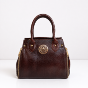 Genuine Leather Women's Satchel Handbag Crossbody Shoulder Tote Purse Brown Bag
