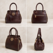Genuine Leather Women's Satchel Handbag Crossbody Shoulder Tote Purse Brown Bag - Image 4