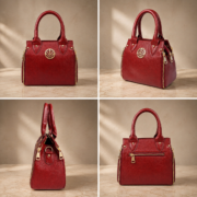 Genuine Leather Women's Satchel Handbag Crossbody Shoulder Tote Purse Brown Bag - Image 4