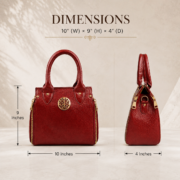 Genuine Leather Women's Satchel Handbag Crossbody Shoulder Tote Purse Brown Bag - Image 5