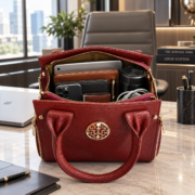 Genuine Leather Women's Satchel Handbag Crossbody Shoulder Tote Purse Brown Bag - Image 7