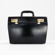 Genuine Leather Executive Briefcase Attache Case Dual Combination Lock Black 16