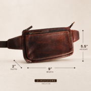 Slim Leather Fanny Pack Waist Bag Crossbody Sling Belt Bag for Men Women - Image 4