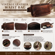 Slim Leather Fanny Pack Waist Bag Crossbody Sling Belt Bag for Men Women - Image 9