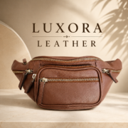 Leather Fanny Pack Waist Bag Genuine Leather Belt Bag Crossbody Sling Men Women - Image 2