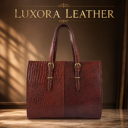 Genuine Leather Tote Bag for Women – Premium Work & Everyday Shoulder Laptop Bag - Image 2