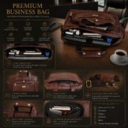 Personalized Leather Laptop, Messenger , briefcase Office Work Shoulder Bag - Image 8