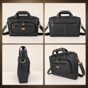 Personalized Leather Laptop, Messenger , briefcase Office Work Shoulder Bag - Image 5