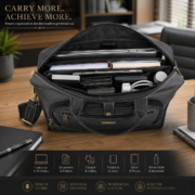 Personalized Leather Laptop, Messenger , briefcase Office Work Shoulder Bag - Image 9