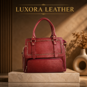 Genuine Leather Women's Handbag Shoulder Tote Satchel Crossbody Purse Red Bag - Image 2