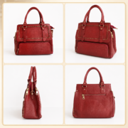 Genuine Leather Women's Handbag Shoulder Tote Satchel Crossbody Purse Red Bag - Image 4