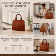 Genuine Leather Women's Crocodile Handbag Tote Shoulder Crossbody Satchel Bag - Image 10
