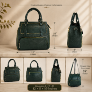 Genuine Leather Women's Crocodile Handbag Tote Shoulder Crossbody Satchel Bag - Image 5