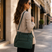 Genuine Leather Women's Crocodile Handbag Tote Shoulder Crossbody Satchel Bag - Image 6