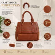 Genuine Leather Women's Crocodile Handbag Tote Shoulder Crossbody Satchel Bag - Image 11