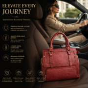 Genuine Leather Women's Handbag Shoulder Tote Satchel Crossbody Purse Red Bag - Image 11