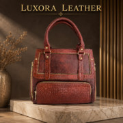 Genuine Leather Women's Crocodile Handbag Tote Shoulder Crossbody Satchel Bag - Image 2