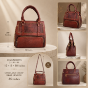 Genuine Leather Women's Crocodile Handbag Tote Shoulder Crossbody Satchel Bag - Image 5