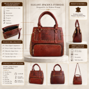 Genuine Leather Women's Crocodile Handbag Tote Shoulder Crossbody Satchel Bag - Image 7