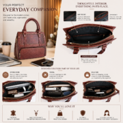 Genuine Leather Women's Crocodile Handbag Tote Shoulder Crossbody Satchel Bag - Image 10
