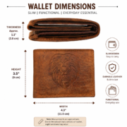 Personalized Men's Hunter Leather Wallet Bifold Custom Engraved Gift for Him - Image 9