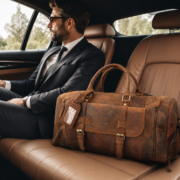 Genuine Leather Duffle Bag Men Vintage Brown Travel Gym with Shoe Compartment - Image 10