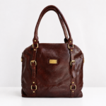 Genuine Full Grain Leather Women Satchel Handbag Shoulder Tote Bag Large Brown