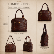 Genuine Full Grain Leather Women Satchel Handbag Shoulder Tote Bag Large Brown - Image 6