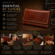 Women's Genuine Full Grain Leather Wallet Long Bifold Clutch 16 Card Slots Brown - Image 11