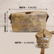 Genuine Leather Toiletry Bag Dopp Kit Travel Shaving Grooming Bag Men Women - Image 5