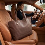 Women Genuine Leather Tote Bag Brown Large Shoulder Handbag Work Office Travel - Image 10