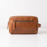 Genuine Leather Toiletry Bag Dopp Kit Travel Shaving Grooming Bag Men Women