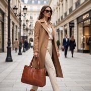 Women Genuine Leather Tote Bag Brown Shoulder Handbag Large Office Travel Purse - Image 9